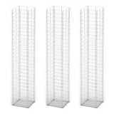 Vidaxx 3-delt gabionsæt 25x25x150 cm galvaniseret wire