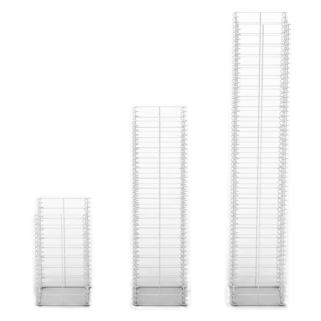 Vidaxl 3-Part Schanskorfset Galvanized Wire