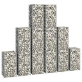 Vidaxl 6-delt gabion sæt galvaniseret wire