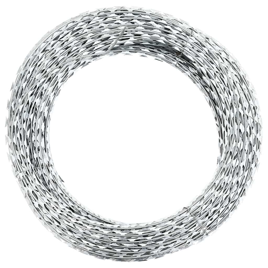 Vidaxl barbermaskine pigtrådskoncertina 100 m galvaniseret stål