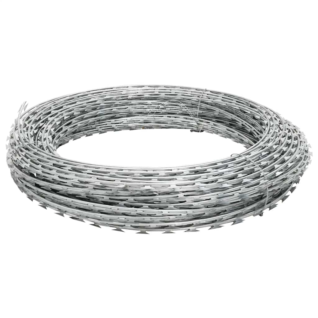 Vidaxl barbermaskine pigtrådskoncertina 100 m galvaniseret stål