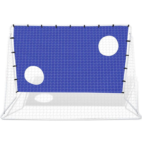 Vidaxl fodboldmål med målvæg høj -kvalitet 240x92x150 cm stål