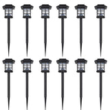 VIDAXL 12-Del LED Garden Belysning Set Solar med pin 8.6x8.6x38 cm