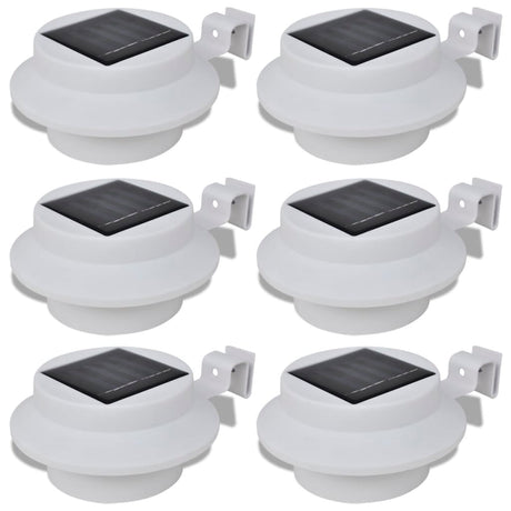 Vidaxl Solar udendørs lampe sæt 6 stykker hvidt