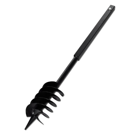 Vidaxl jordbor med håndtag og skruehoved (dobbelt skrue) 120 mm (sort)
