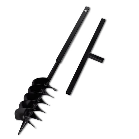 Vidaxl jordbor med håndtag og skruehoved 150 mm (sort)
