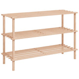 Vidaxl Shoe -stativer med 3 hylder 2 pcs Solid Pinewood