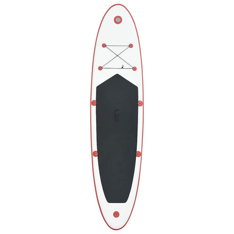 Vidaxl Stand Up Paddleboard Set Oppustelig rød og hvid