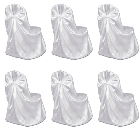 Vidaxl Wedding Stol Cover White (6 stykker)