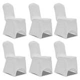 Vidaxl Stol Cover Stretch White (6 stykker)
