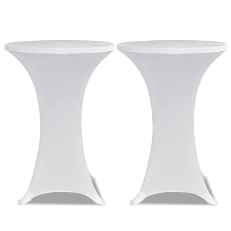 Vidaxl Stand Table Cover Stretch ø60cm hvid (2 stykker)