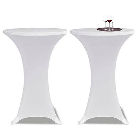 Vidaxl Stand Table Cover Stretch ø60cm hvid (2 stykker)