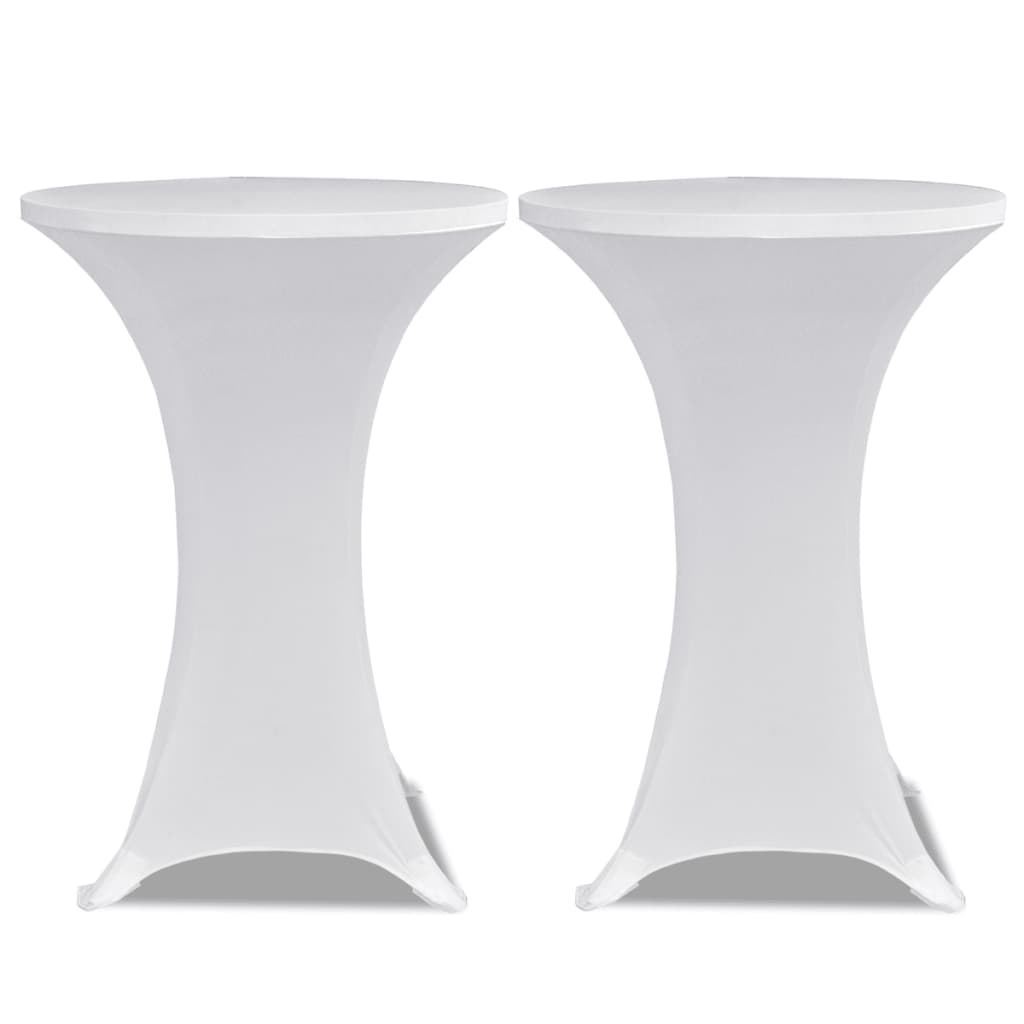Vidaxl Stand Table Cover Stretch ø70cm hvid (2 stykker)