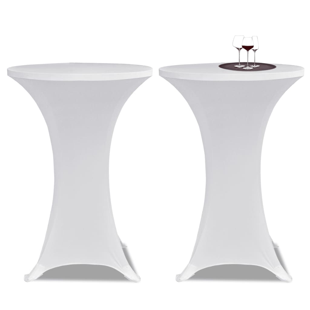 Vidaxl Stand Table Cover Stretch ø70cm hvid (2 stykker)