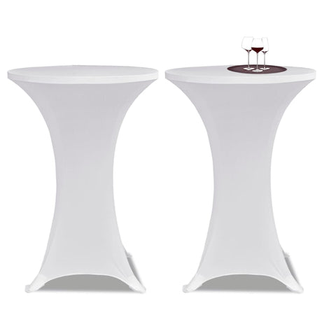 Vidaxl Stand Table Cover Stretch ø70cm hvid (2 stykker)
