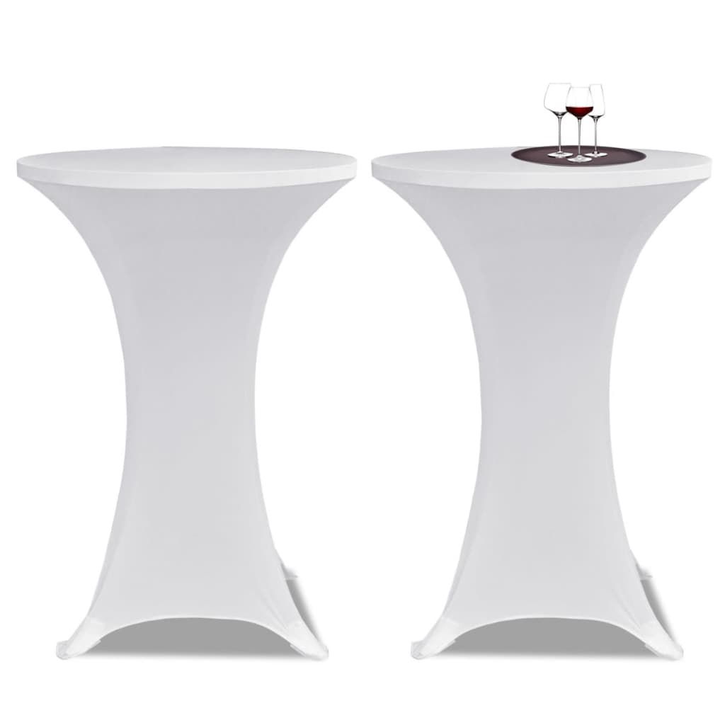 Vidaxl Stand Table Cover Stretch ø80cm hvid (2 stykker)