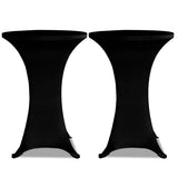 Vidaxl Stand Table Cover Stretch ø60cm sort (2 stykker)