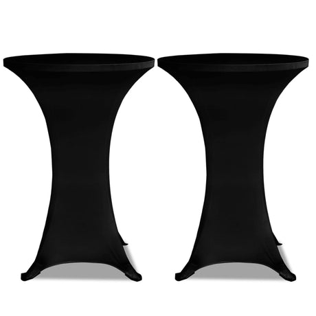 Vidaxl Stand Table Cover Stretch ø70cm sort (2 stykker)