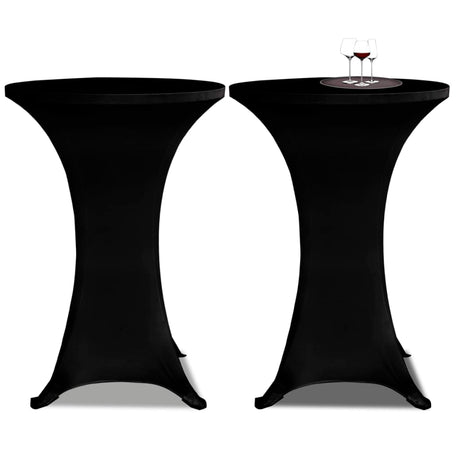 Vidaxl Stand Table Cover Stretch ø70cm sort (2 stykker)