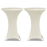 Vidaxl Stand Table Cover Stretch ø60cm creme (2 stykker)