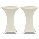 Vidaxl Stand Table Cover Stretch ø70cm creme (2 stykker)