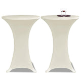 Vidaxl Stand Table Cover Stretch ø70cm creme (2 stykker)