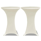 Vidaxl Stand Table Cover Stretch ø80cm creme (2 stykker)