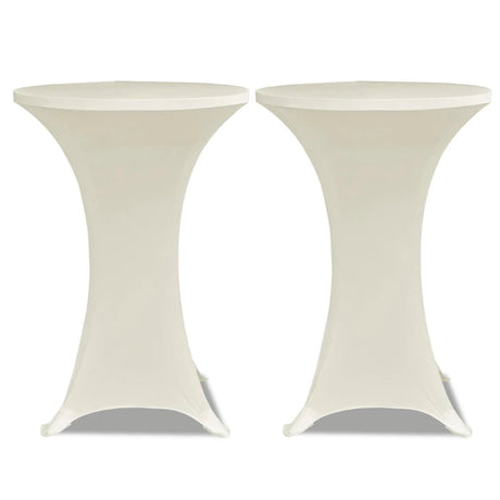 Vidaxl Stand Table Cover Stretch ø80cm creme (2 stykker)