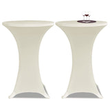 Vidaxl Stand Table Cover Stretch ø80cm creme (2 stykker)
