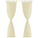 Vidaxl gardiner 2 st gennemsigtige 140x225 cm crème