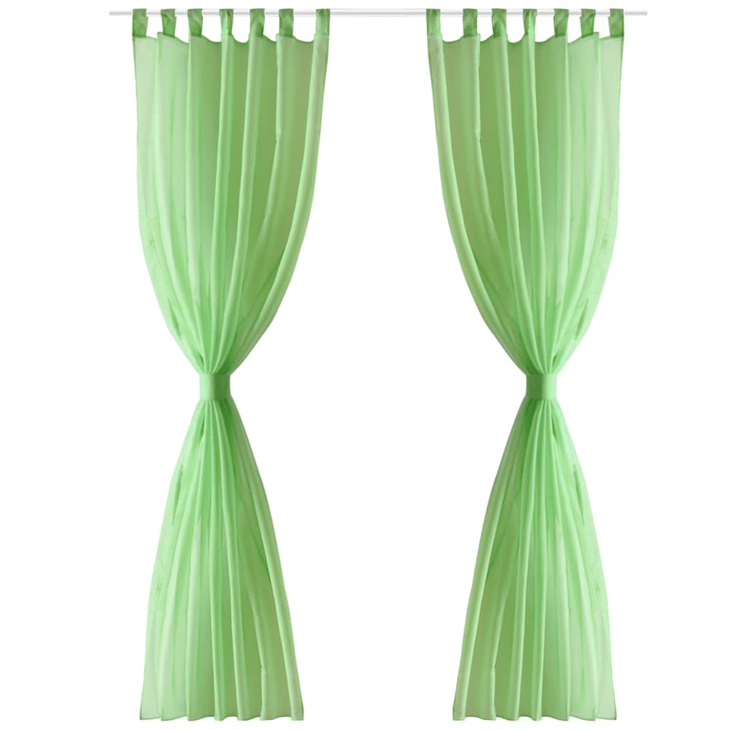 Vidaxl gardin Apple Green 140x175 cm (2 stykker)