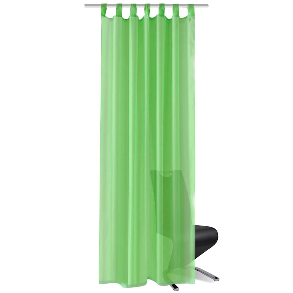 Vidaxl gardin Apple Green 140x175 cm (2 stykker)