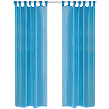 Vidaxl Curtain Turquoise 140x175 cm (2 stykker)