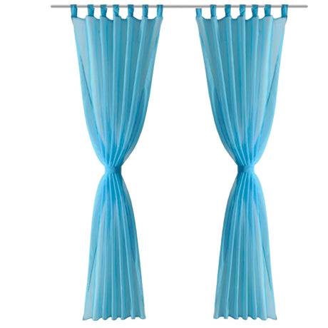 Vidaxl Curtain Turquoise 140x175 cm (2 stykker)