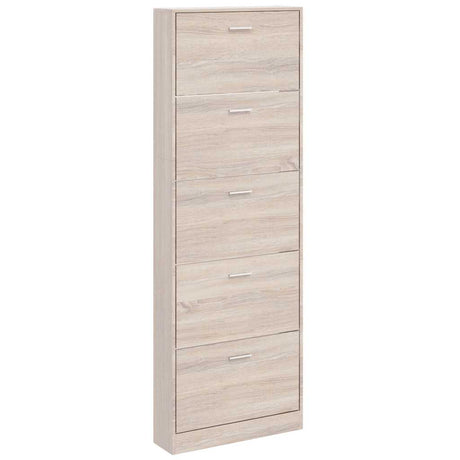 Vidaxl Shoe Cabinet Wood med 5 opbevaringsrum Oak Look