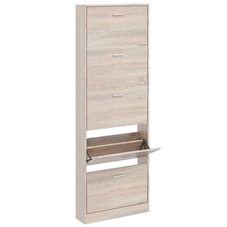 Vidaxl Shoe Cabinet Wood med 5 opbevaringsrum Oak Look
