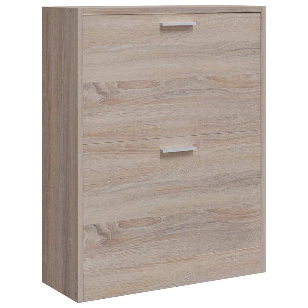 Vidaxl Shoe Cabinet med 2 rum med eg-udseende træ