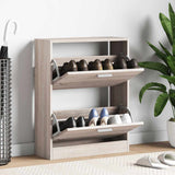 Vidaxl Shoe Cabinet med 2 rum med eg-udseende træ