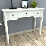 Vidaxl bijzetkastje met 3 lades wit