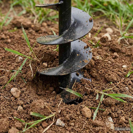 Vidaxl jordbor med håndtag 150 mm og udvidelser 13 m (stål)
