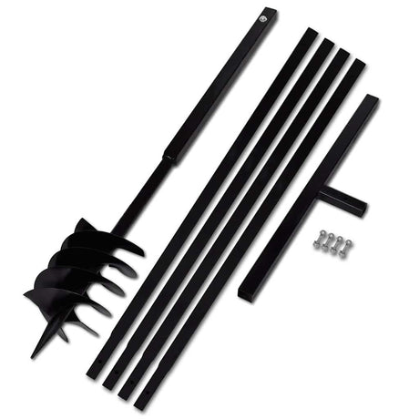 Vidaxl jordbor med håndtag 180 mm og udvidelser 5 m (stål)