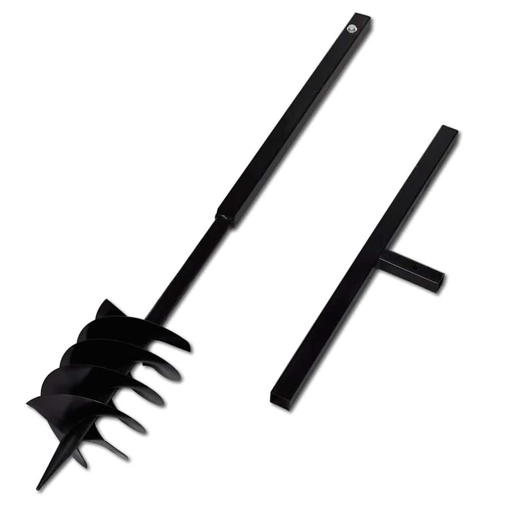 Vidaxl jordbor med håndtag 180 mm og udvidelser 9 m (stål)
