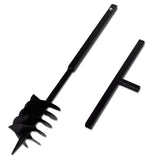 Vidaxl jordbor med håndtag 180 mm og udvidelser 9 m (stål)