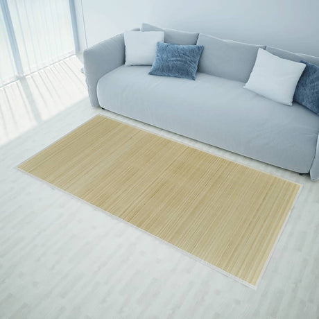 Vidaxl tæppe rektangulær 80x200 cm bambus naturlig