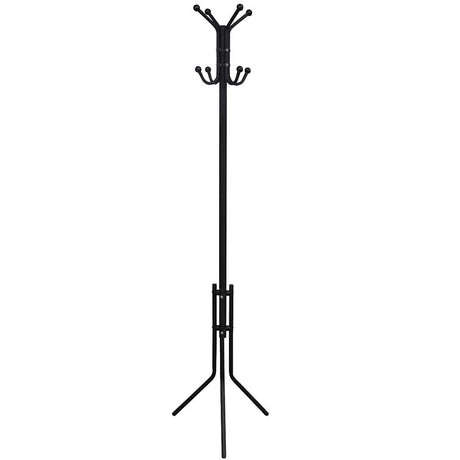 Vidaxl frakke rack metal sort