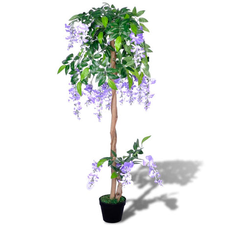 Vidaxl kunstig planteblåt regn med pot 120 cm