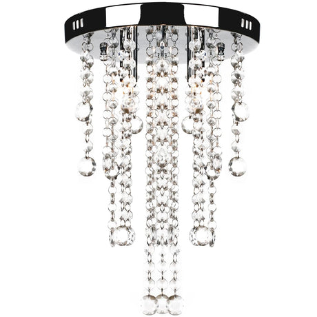 Vidaxl loftslampe med krystalperler metal hvid