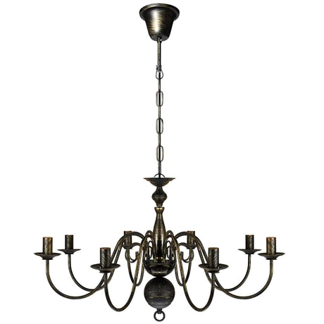 Vidaxl lysekrone black metal 8 x E14 lamper
