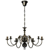 Vidaxl lysekrone black metal 8 x E14 lamper