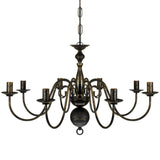 Vidaxl lysekrone black metal 8 x E14 lamper